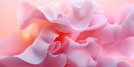 Abstract Rose Pastel Pink Curves with Gentle Flowing Texture and Soft Shapes in Modern Art Styleの素材