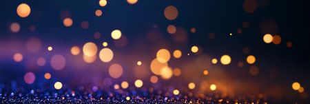 Dreamy Glittering Particles on a Dark Backdrop Create a Magical Bokeh Effect for Celebration Photosの素材