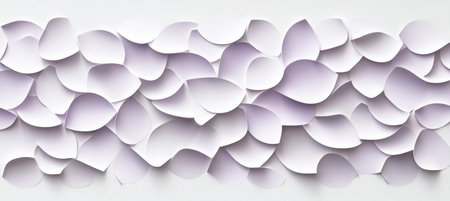 Delicate Pastel Petals in Soft Lilac Tones, Forming a Serene and Minimalist Abstract Designの素材