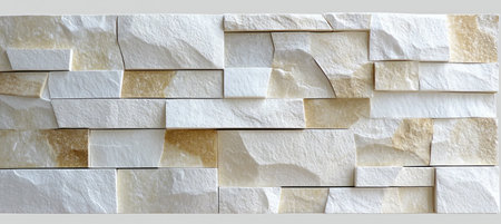 Stunning Beige and White Stone Texture Wall Cladding in Modern Design for Elegant Backgroundsの素材