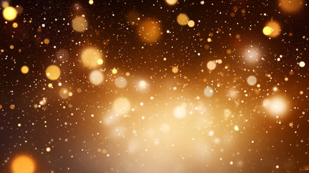 Golden Glittering Bokeh Elegance with Sparkling Radiance and Dreamy Dots for Festive Backgroundsの素材