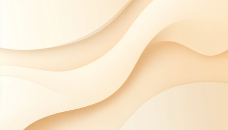 Abstract Fluid Wave Background with Gentle Beige Cream Gradients in a Soft 3D Low Profile Styleの素材