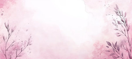 Elegant Watercolor Floral Arrangement with Soft Peach Blooms and Decorative Texture Background Artの素材