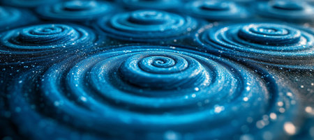 Abstract Dynamic Swirling Vortex Patterns in Mesmerizing Blue Tones for Captivating Backgroundsの素材