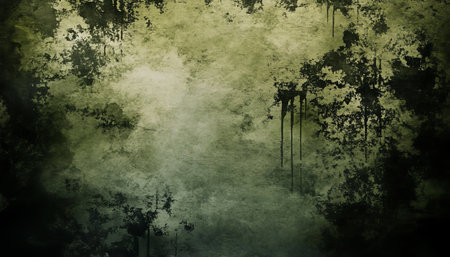 Distressed Grunge Backdrop with Deep Green and Textured Effects for Abstract Design and Backgroundsの素材