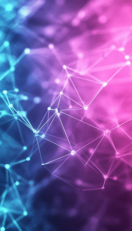 Abstract Technology Connection with Digital Network System and AI Visualization Conceptの素材