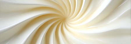 Swirling Creamy Texture in Soft White with Gentle Vortex, Ideal for Cosmetic and Food Imageryの素材