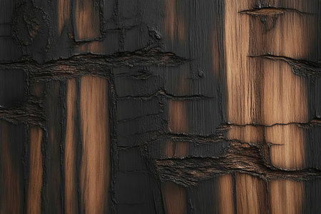 Dark Textured Wooden Background Perfect for Art Projects, Surface Designs, and Photography Needs.の素材