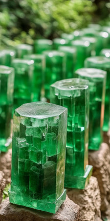 Intricate Crystalline Structures with Reflective Surfaces for Artistic Visuals and Modern Aestheticsの素材