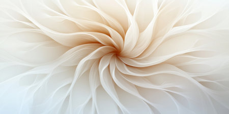 Elegant Cream and White Textured Spiral Fractal Design with Smooth Curves for Creative Projectsの素材