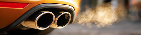 Pollution from Car Exhaust Emissions Contributing to Air Contamination and Environmental Concernsの素材