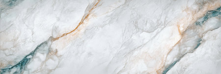 Elegant Ivory White Marble Surface with Dynamic Gold and Gray Swirling Streaks for Design Useの素材
