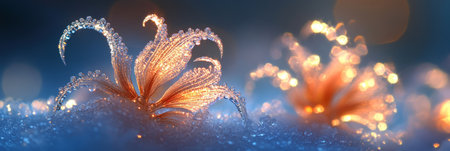 Stunning Winter Landscape Showcasing Intricate Ice Formations and Breathtaking Frosty Texturesの素材