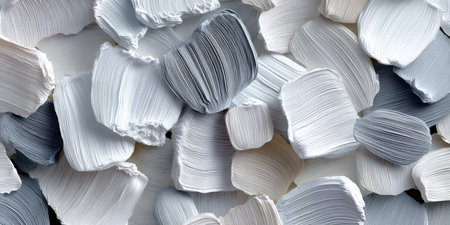 Elegant Abstract Brushstrokes on a Modern Minimalist Canvas in White and Gray Tones for Art Loversの素材