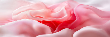 Delicate Fabric Texture with a Dreamy Pink Gradient, Elegant Waves and Flows, Ideal for Backgroundsの素材