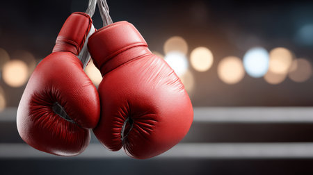 Intense Boxing Match Showcasing Power, Endurance, and Strength in a Thrilling Sports Competitionの素材