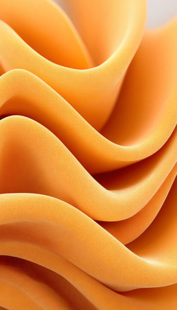 Curved Abstract Texture with Soft Orange Color Waves, Fluid Fabric and Elegant Design Artworkの素材
