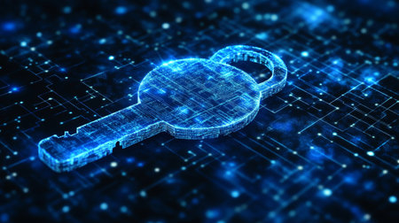 Cybersecurity Icons Digital Fortress Protecting Information from Intrusions and Threatsの素材