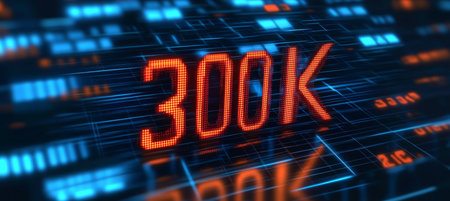 Futuristic Digital Achievement Display with Illuminated Graphics and Cyber Visualization Elementsの素材