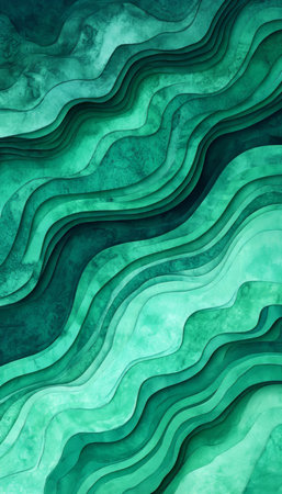 Emerald Waterscape A Serene Journey Through Textured Depths and Lush Green Tones Evoking Calmの素材