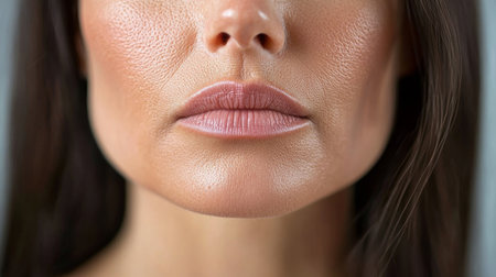 Captivating Portrait of a Mature Woman Showcasing Realistic Skin Texture and Natural Aging Beautyの素材