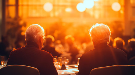 Seniors Engaging in Community Forum Discussing Retirement Planning and Social Welfare Policiesの素材