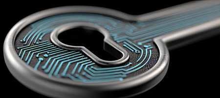Modern Lock Security Systems Advanced Key Protection, Digital Authentication, and Biometrics Designの素材