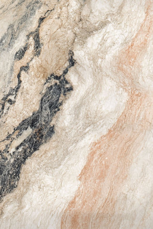 Elegant Striated Beauty of Polished Sedimentary Stone with Unique Swirling Patterns for Decorの素材