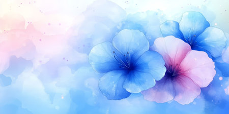 Elegant Watercolor Flower Background with Soft Floral Aesthetics for Various Creative Projectsの素材