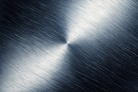 Abstract Brushed Metal Texture with Circular Grain and Steel Surface Imperfections and Scratchesの素材