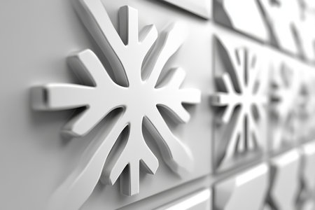 Enchanting Winter Scene A Beautiful Repetitive Snowflake Pattern in Silver Tones and Cool Eleganceの素材