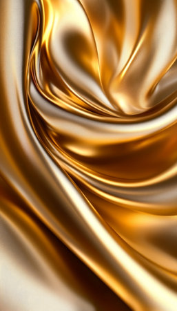 Stunning Abstract Background with Smooth Waves and Luxurious Golden Color for Fashion and Designの素材