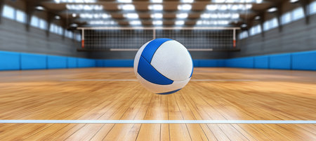 Dynamic Volleyball Game in Action Teamwork and Strategy on the Court, Exciting Match Atmosphereの素材