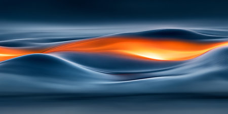 Vibrant Abstract Background with Flowing Curves and Light Reflection in Contemporary Art Designの素材
