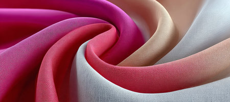 Elegant Swirling Fabric Material With Folds And Abstract Form, Perfect For Fashion Graphic Designの素材