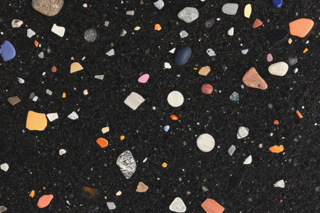 Elegant Terrazzo Texture Featuring Vibrant Multicolored Aggregates for Stylish Interior Spacesの素材