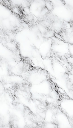 Close-up View of Elegant White Polished Marble Stone with Intricate Patterns for Design Projectsの素材