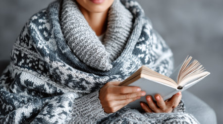 A Cozy Reading Retreat with Warmth and Comfort, Perfect for Relaxation and Enjoying Quiet Momentsの素材