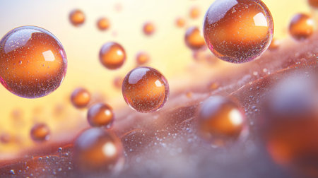 Luxurious Spa Treatment Featuring Glowing Spheres that Nourish the Skin for Ultimate Rejuvenationの素材