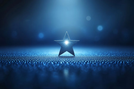 Symbolic Leadership Representation in a Dotted Landscape Conveying Honor, Success, and Focusの素材