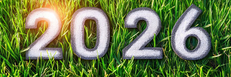 Embracing Nature s Beauty A Serene Landscape of Green Grassy Fields Under a Clear Blue Skyの素材