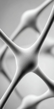 Abstract Composition of Intersecting Lines Creating a Crystalline Structure and Network Patternの素材