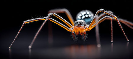 Incredible Detailed Macro Portrait of a Spider, Capturing Its Unique Features and Texturesの素材