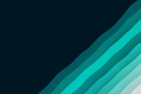 Elegant Aqua and Navy Gradient Background with Geometric Flow and Soft Liquid Transitions for Designの素材