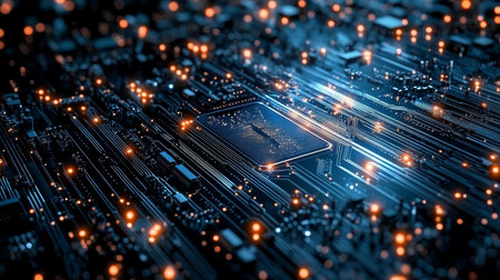 Integrated Circuit Network with Central Processing Unit and Data Stream for Quantum Computingの素材