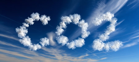 Majestic Clouds Forming a Beautiful Skyline Over a Serene Landscape with Vibrant Blue Skyの素材
