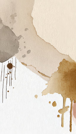 Soft Hues Contemporary Style Watercolor Blotches Effect with Unique Texture for Design Projectsの素材