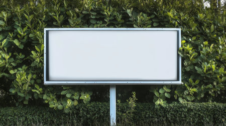 Horizontal Billboard Mockup for Roadside Advertising, Blank Panel Template for Marketing Promotionsの素材