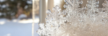 Intricate Ice Crystal Formations and Unique Snowflake Patterns Showcasing Winter s Natural Beautyの素材