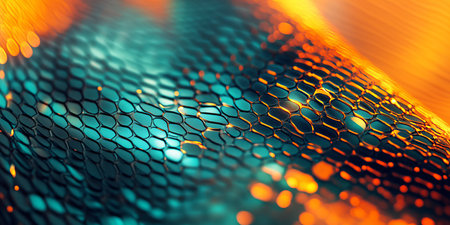 Vibrant Hexagonal Mosaic Pattern with Colorful Gradients for Modern Digital Art Backgroundの素材